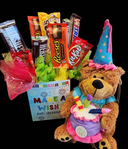 Birthday Bear & Candy Bouquet