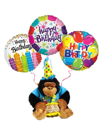 Birthday Monkey and Balloons