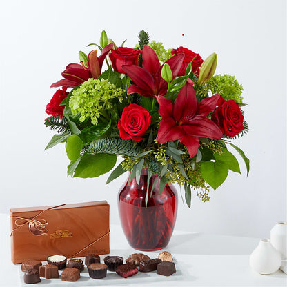 Merry Days Bouquet and Chocolate Gift Set