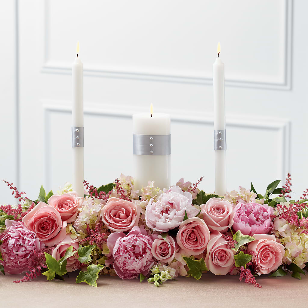 Worldwide Romance Unity Candle Arrangement